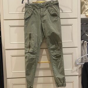 Pistola army green jean joggers